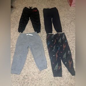Lot of four pairs of 3T jogger boys sweatpants all good used condition